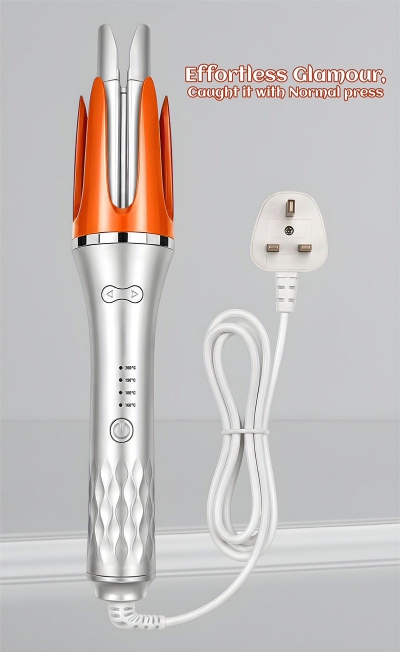 Automatic Hair Curler, Auto Curling Wand with 4 Temperature Settings (160°C-200°C), Anti-Scald and Anti-Tangle Smart Design, 360° Swivel Cord Dual Voltage Travel Hair Waver for Long and Medium Hair - Image 1