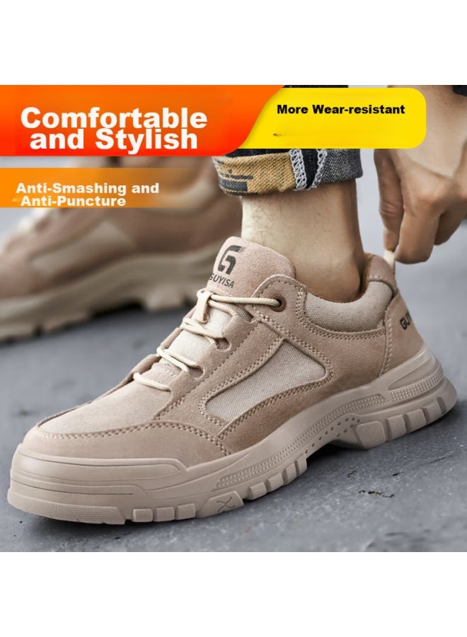 GUYISA Guyisa Safety Shoes For Men, Summer Steel Toe Cap, Anti-smashing, Anti-puncture, Breathable, Lightweight, Construction Site Work Safety Shoes 3115lbn 40 - Image 2