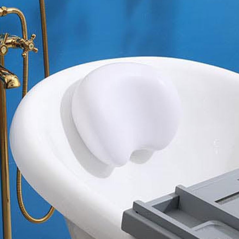 Soft Foam White Non Slip Bath Pillow Headrest For Tub Home Spa Relaxation - Image 4