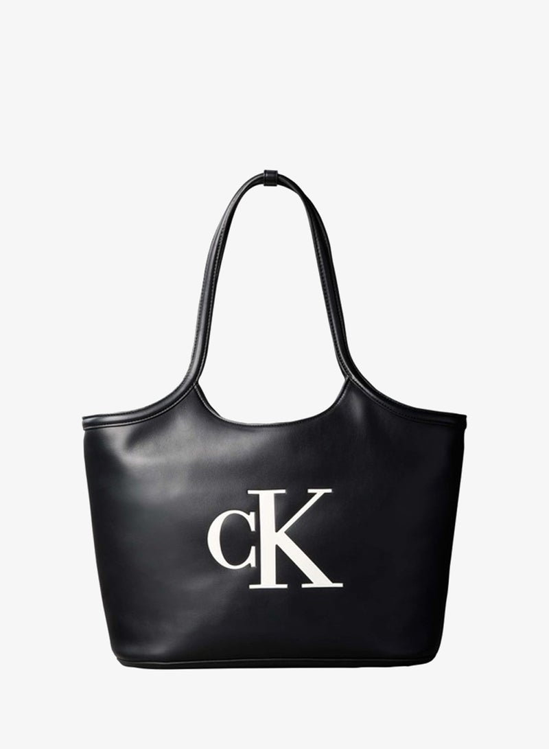 CALVIN KLEIN Embossed Monogram Tote Bag - Image 1