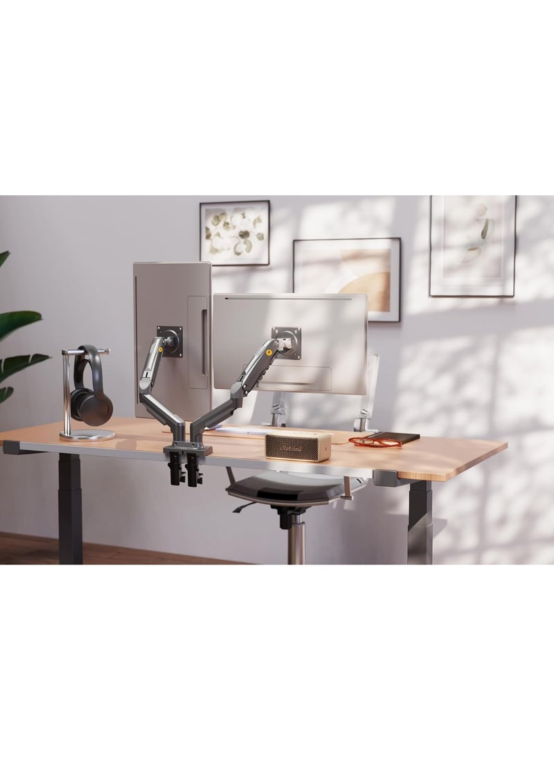 Generic F160 Dual Arm Monitor Stand – Fits 17-27" Screens, Supports 2-9kg, with Shock Absorber (New Version)  - Image 3