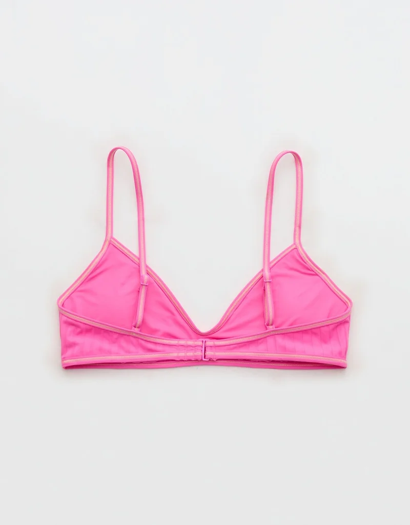 Aerie  Aerie Skinny Strap Voop Ribbed Bikini Top for Women | Best Price UAE