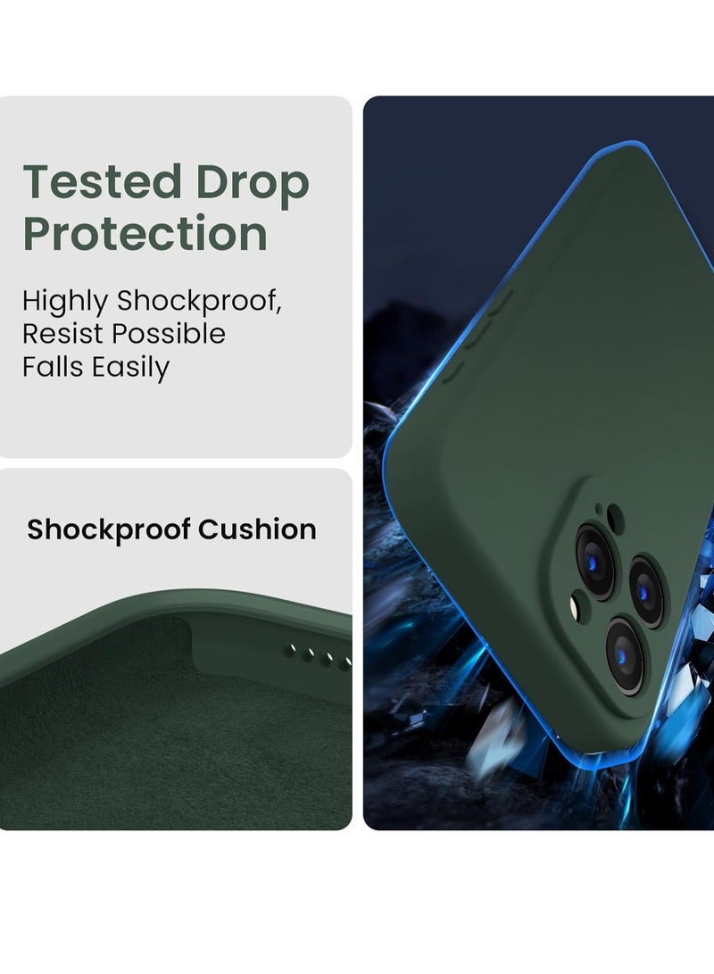 ELTRAZONE Designed for iPhone 15 Pro Max Case, Silicone Upgraded [Camera Protection] for iPhone 15 ProMax Case with [2 Screen Protectors], Anti-Scratch Microfiber Lining, 6.7 inch, Alpine Green - Image 4