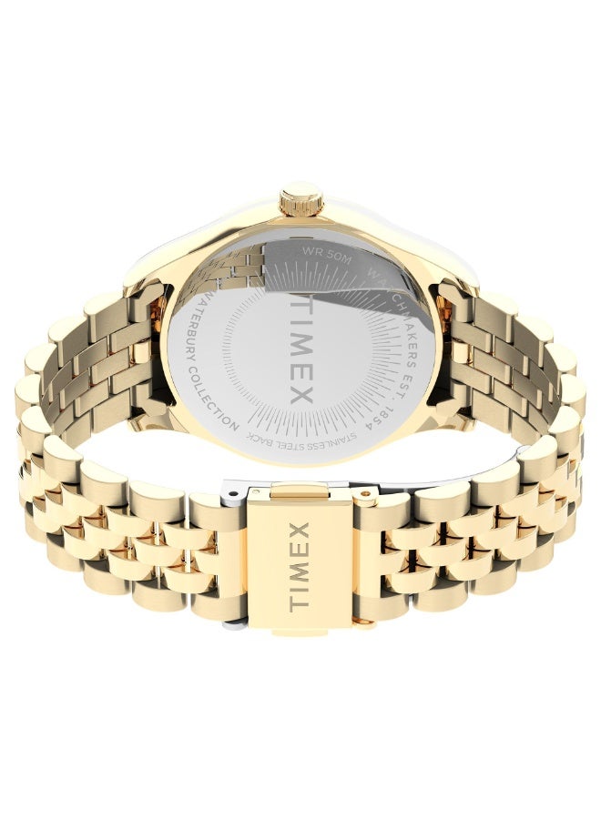 تيميكس ساعة تيمكس النسائية بهيكل من الستيل الذهبي وسوار من الستيل الذهبي - Image 4