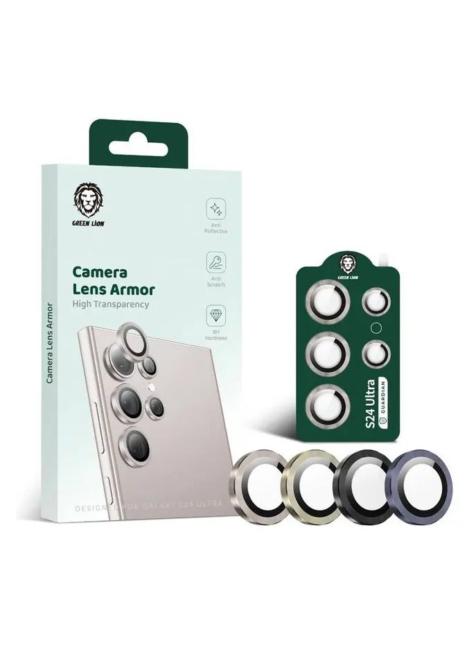 GREEN LION Samsung Galaxy S24 Ultra Camera Lens Armor / Anti Reflective / 9H Hardness / HD Clarity / Anti Scratch / Anti Fingerprint / High Transparency Camera Lens Protector  - Grey - Image 5