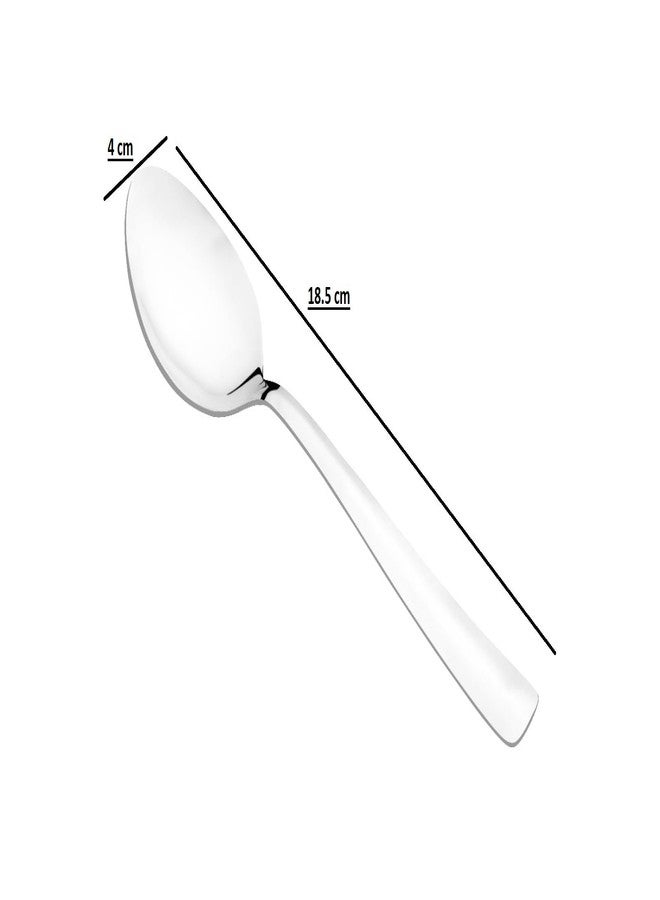 easy root Stainless Steel Dessert Spoons-18.5cm Length, 1.4mm Thickness, 100% Food Grade. (6) - Image 2