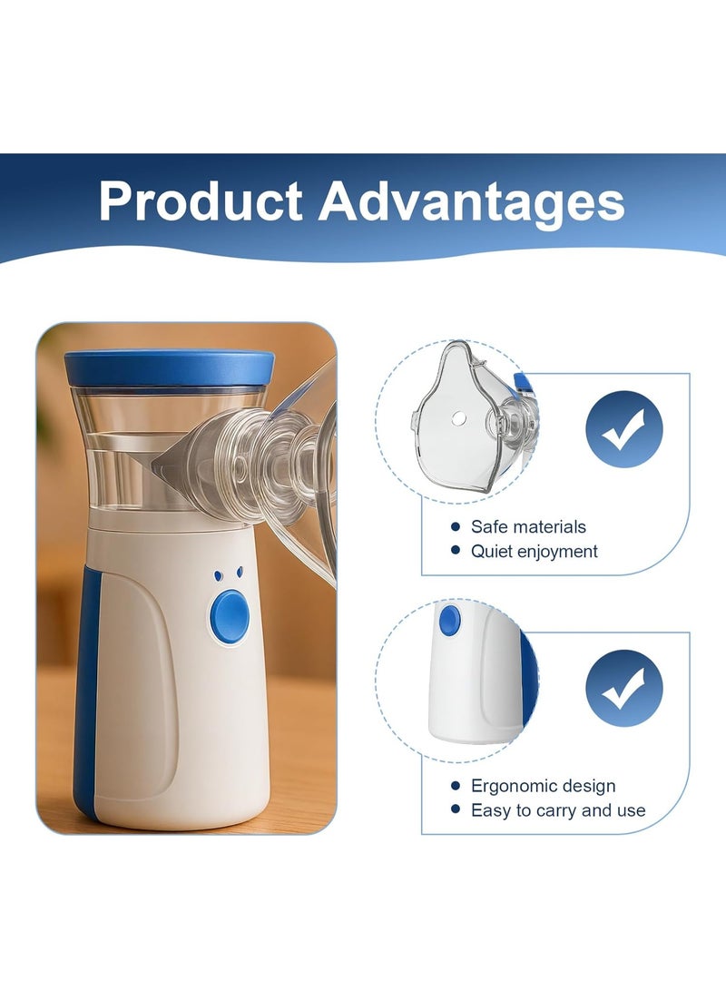 Portable Silent Nebulizer - Rechargeable USB-C Aerosol Device - Practical Pocket Nebulizer for Cough, Asthma & Family Use - Image 2