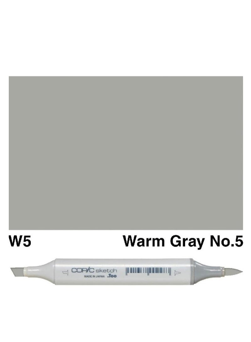Sketch W-5 Graphic Art Marker Warm Gray No.5 Twin Tip