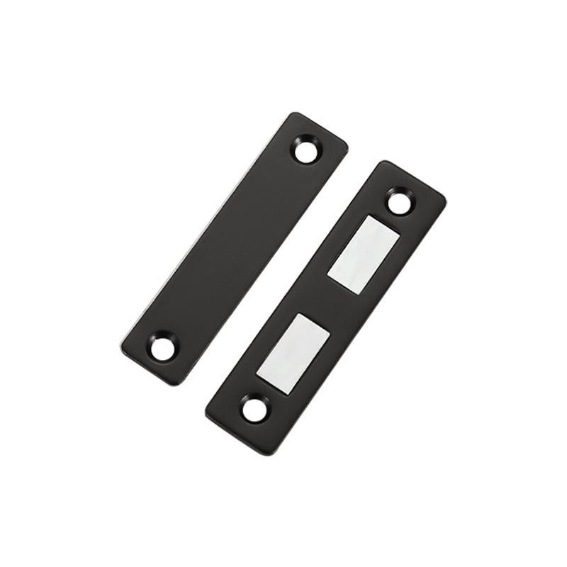 Magnetic Double Magnetic Door Catcher – 2 Sets, Black, Extended, for Cabinet, Drawer