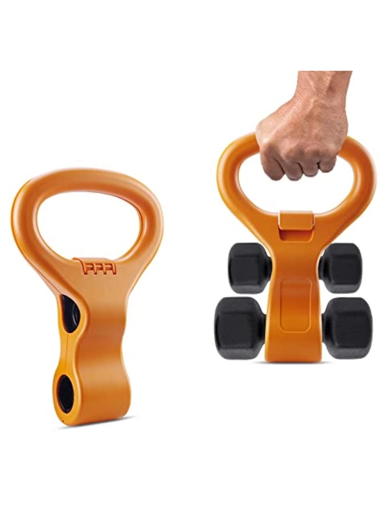 KASTWAVE مقابض الغلايات، مقبض دمبل، مقابض إيتلبيل مع مقبض، لفافة غلاية قابلة للتعديل، قبضة وزن الغلاية لممارسة الرياضة، قبضة غلاية محمولة، غلاية متوافقة لرفع الأثقال - Image 1