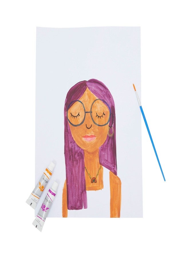 Bright Creations Acrylic Paint Set - 32-Piece Multi-Color Kit - 12 Tubes, 6-Piece Brush Set & 2 Palette Knives with Paper Palette Pad - Art Kit & Painting Supplies - Image 5