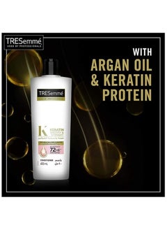TRESemmé Keratin Smooth and Straight Conditioner with Argan Oil, 72 hours Frizz Control, 400ml  - Image 3