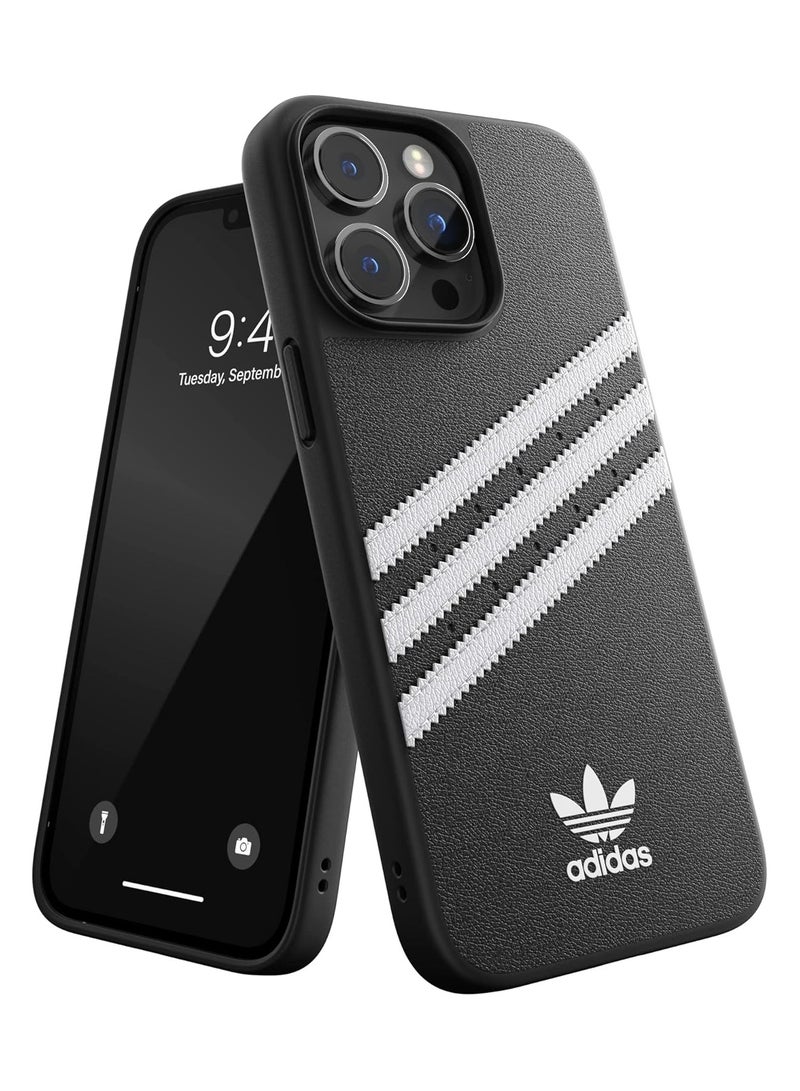 اديداس أديداس أيفون 14 برو - غطاء مصبوب - أسود/أبيض - Image 1