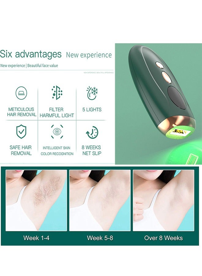 DUNISO Laser Hair Removal，Freezing Point Painless Home Laser Hair Removal Device & IPL Hair Removal，Handheld Electric Hair Removal Device with Sunglasses and Shaver，Used for Permanent Facial and Whole-body Hair Removal - Image 5