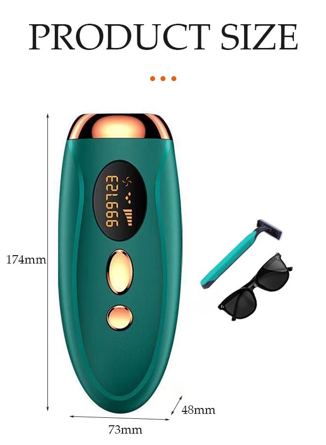 DUNISO Laser Hair Removal，Freezing Point Painless Home Laser Hair Removal Device & IPL Hair Removal，Handheld Electric Hair Removal Device with Sunglasses and Shaver，Used for Permanent Facial and Whole-body Hair Removal - Image 2