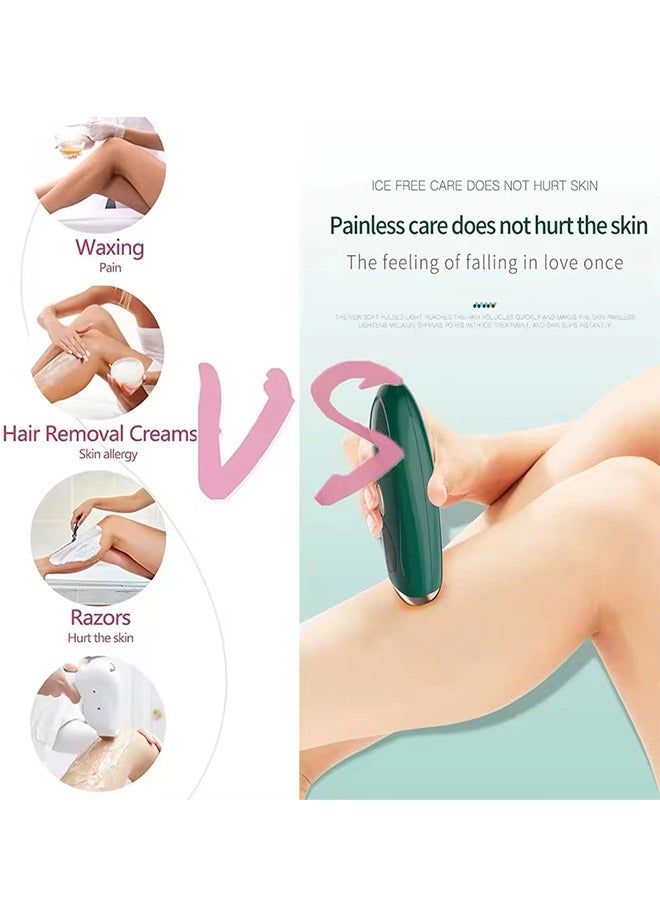 DUNISO Laser Hair Removal，Freezing Point Painless Home Laser Hair Removal Device & IPL Hair Removal，Handheld Electric Hair Removal Device with Sunglasses and Shaver，Used for Permanent Facial and Whole-body Hair Removal - Image 3