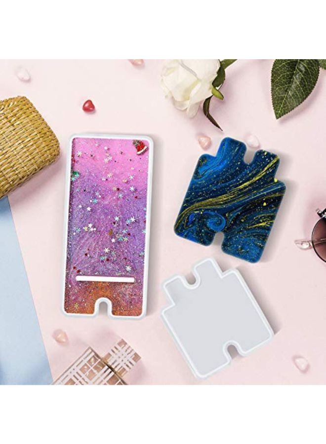 Generic 2-Piece Mobile Phone Stand Silicone Mold for Resin Pouring DIY  - Image 5