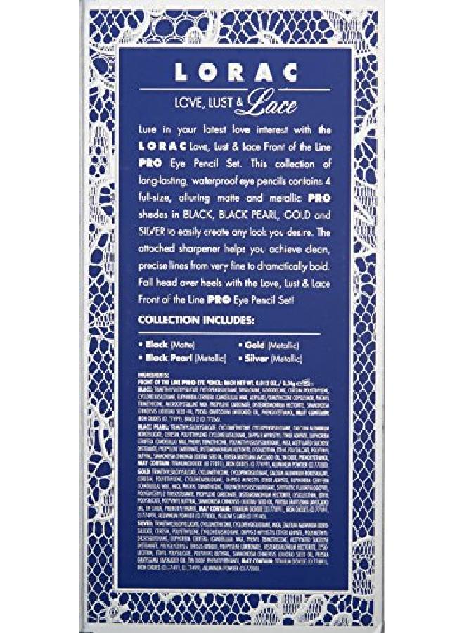 Lorac Love Lust And Lace Front Of The Line Pro Eye Pencil Set - Image 4