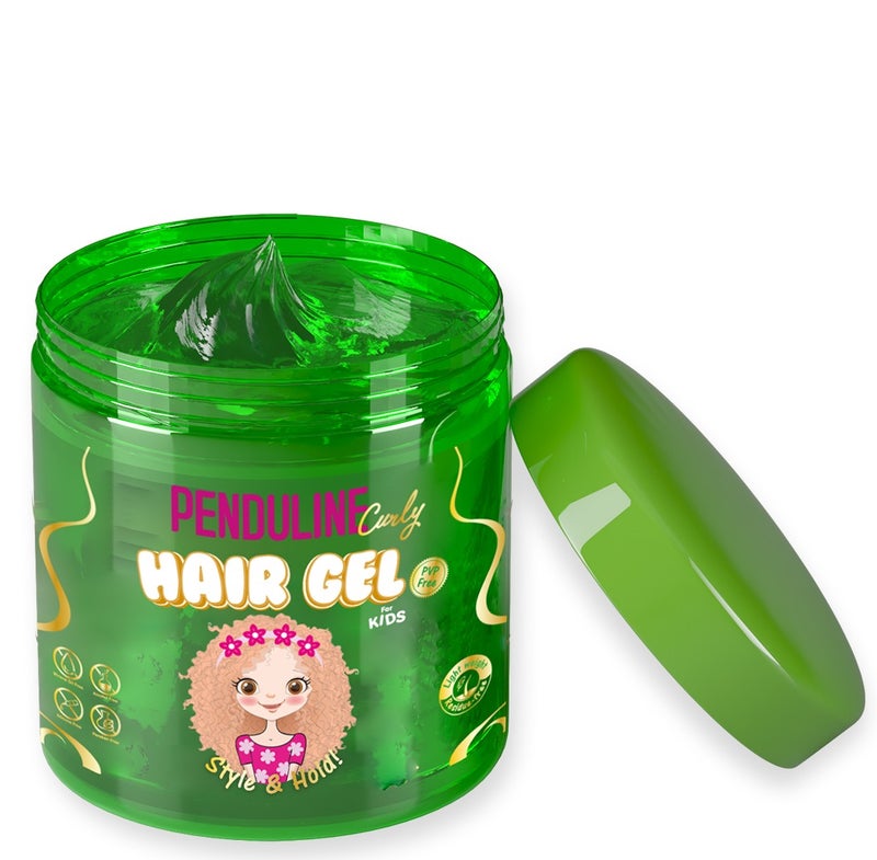 Penduline Curly Kids Hair Gel, 250ml with Aloe vera , Alcohol-Free - Image 3