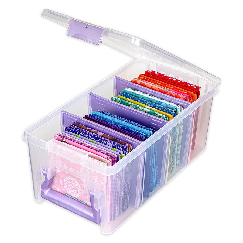 ArtBin Semi Satchel Portable Craft Organizer with 3 Dividers - Clear Plastic Storage Case for Art & Craft Supplies - Image 1