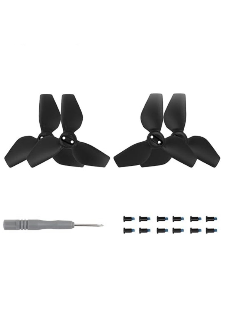 Generic 2 Pairs Propeller For DJI Neo Handheld Flight Camera 2016S Color Paddle Lightweight Fans Wing For DJI NEO Handheld Drone Accessories Replacement Parts Black  - Image 1