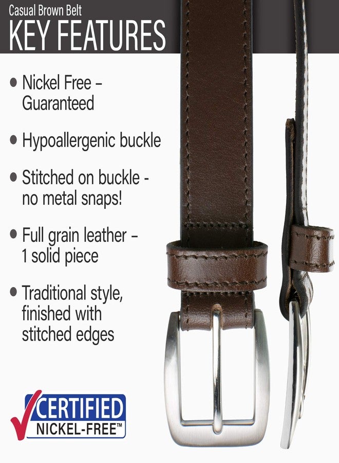 Nickel Smart Casual Brown Belt II - 38" - Image 3