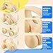 Fahacop 4 Pieces Wooden Toy Cars Mini Push Wood Truck Car Natural Wood Toys for Baby Toddler Birthday Party Gifts Nursery Decoration 4 Styles - Image 4