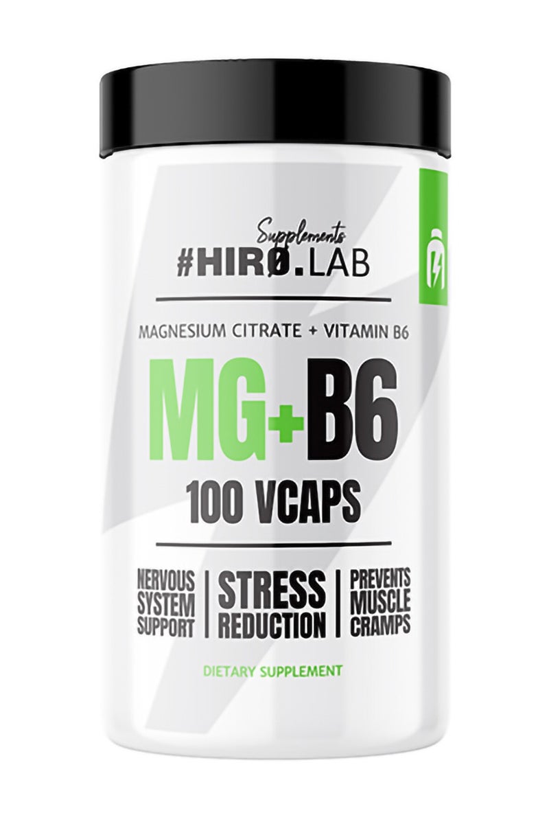 Magnesium Citrate + Vitamin B6 100 Vegan Capsules