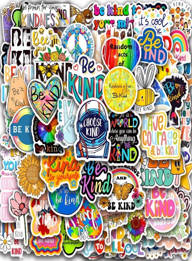 DYDSZDDYBF 220Pcs Kindness Stickers Be Kind Stickers FriendlyChristmas Party Favors Physical Therapy Motivational Inspirational Letter Quotes Decals for School Teachers Student Scrapbook Water Bottle - Image 1