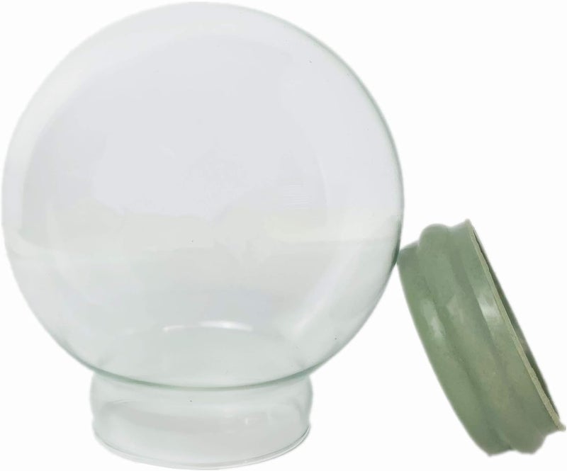 Youda DIY Empty Glass Snow Globe Kit - Water Globe Accessories (D80mm) - Image 1