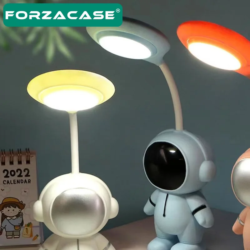 فورزاكاس LED Astronaut Table Lamp and Pencil Holder Night Table Lamps for Kids Room - FC860