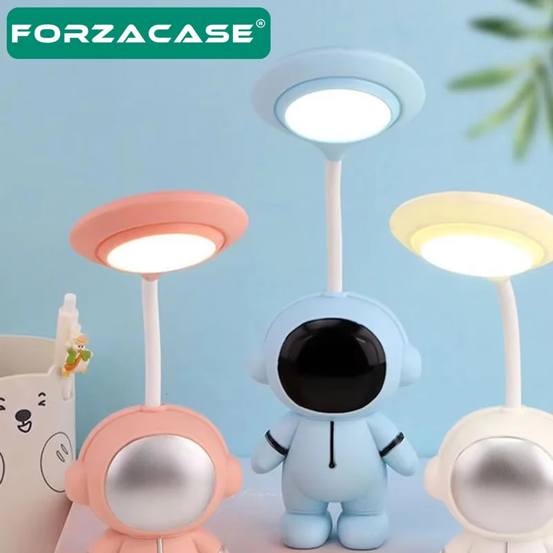 فورزاكاس LED Astronaut Table Lamp and Pencil Holder Night Table Lamps for Kids Room - FC860