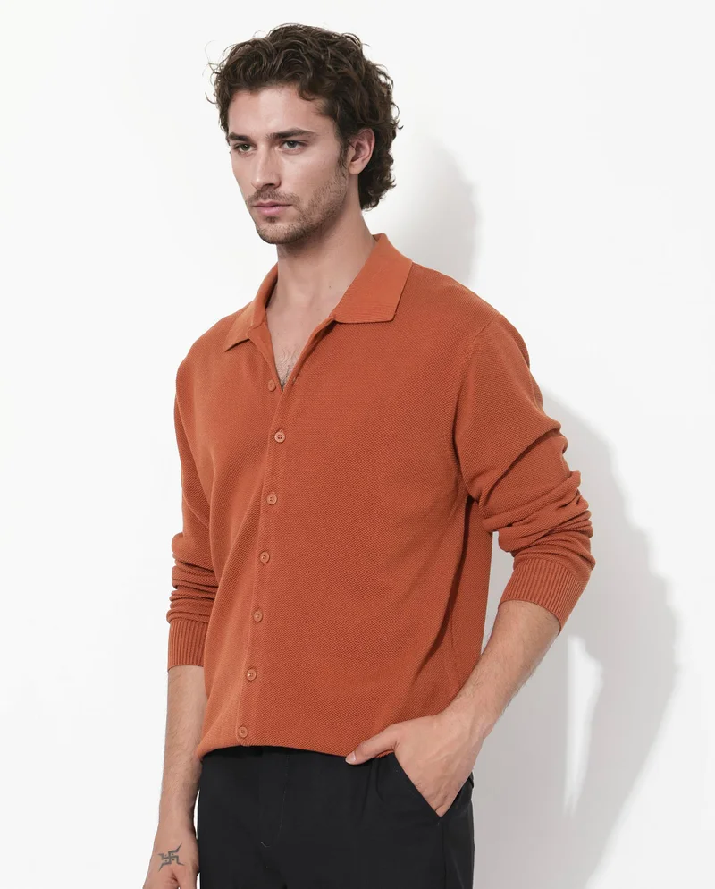 Rare Rabbit Men's Cotton Knitted Shirt