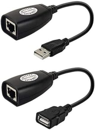USB to RJ45 Adapter USB Over Cat5/5e/6 Extension Cable RJ45 Adapter Set Extender Network Adapter Cable Wired Lan Ideal for Use with USB Cameras Printers Web Cameras Keyboard Mouse Extensions and more - pzsku/Z14E872E5A84CDCAD8435Z/45/_/1720389268/befcc878-b5f8-4b93-90e2-6c610087344e