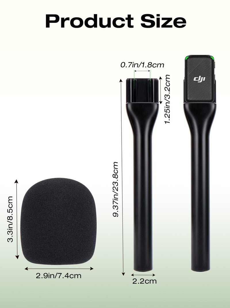 SUNMON Handheld Wireless Mic Stand for DJI Mic, Holder for DJI Mic 2, DJI Microphone Interview Handheld Mount Adapter for DJI Mic1/ 2 - Image 2