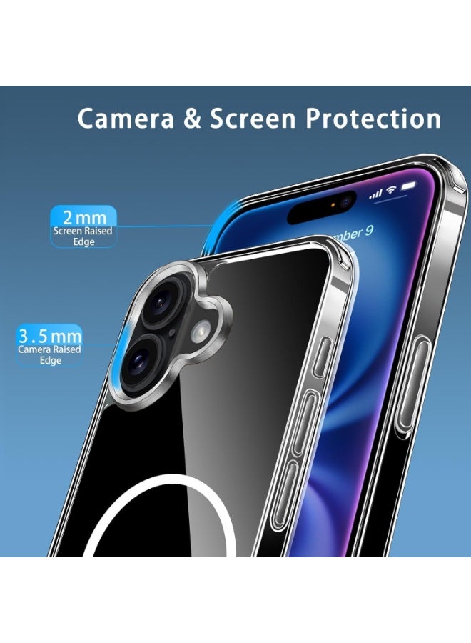Magnetic Cover Compatible with iPhone 17 Transparent Hard PC Anti-Scratch Shockproof Case with Bumper in Flexible Soft TPU Transparent. - Image 4