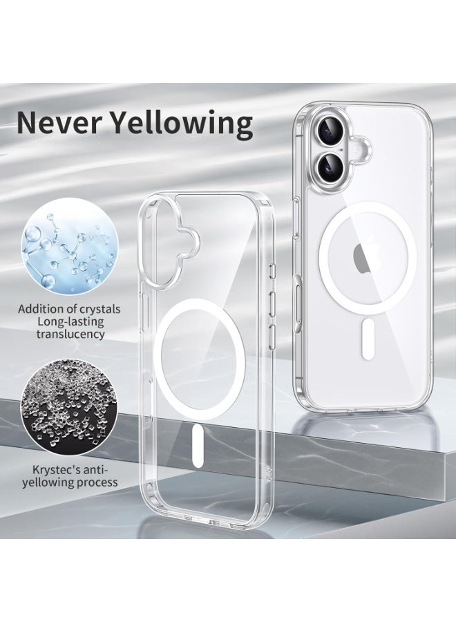 Magnetic Cover Compatible with iPhone 17 Transparent Hard PC Anti-Scratch Shockproof Case with Bumper in Flexible Soft TPU Transparent. - Image 3