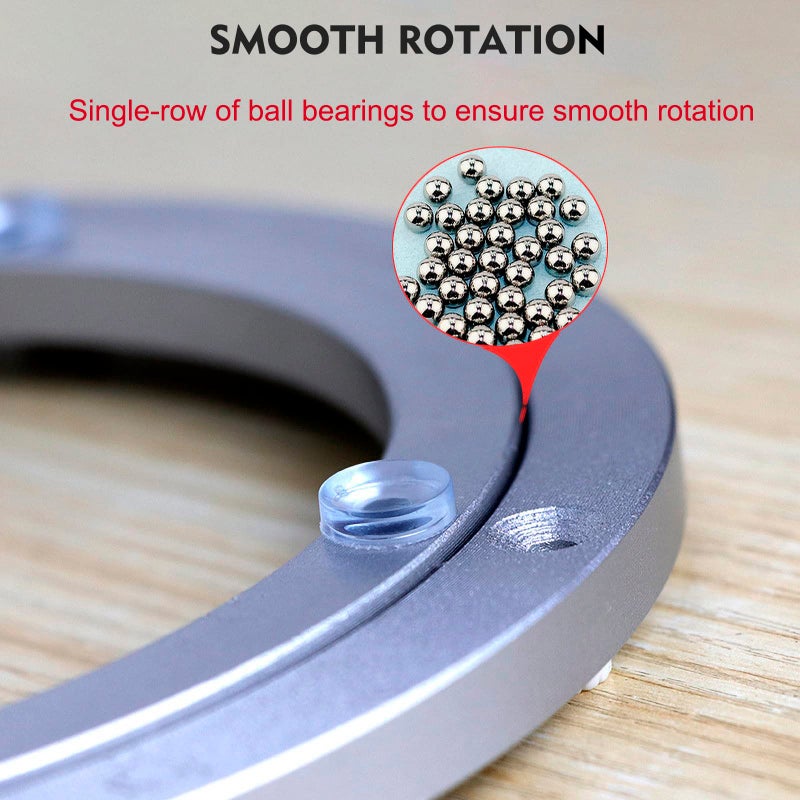 Besimple Aluminium Alloy Turntable Bearing, Heavy Duty Swivel Turntable Lazy Susan Rotating Bearing Turntable Round Dining Table Smooth Swivel Plate Hardware (140mm - 5.5inch) - Image 5