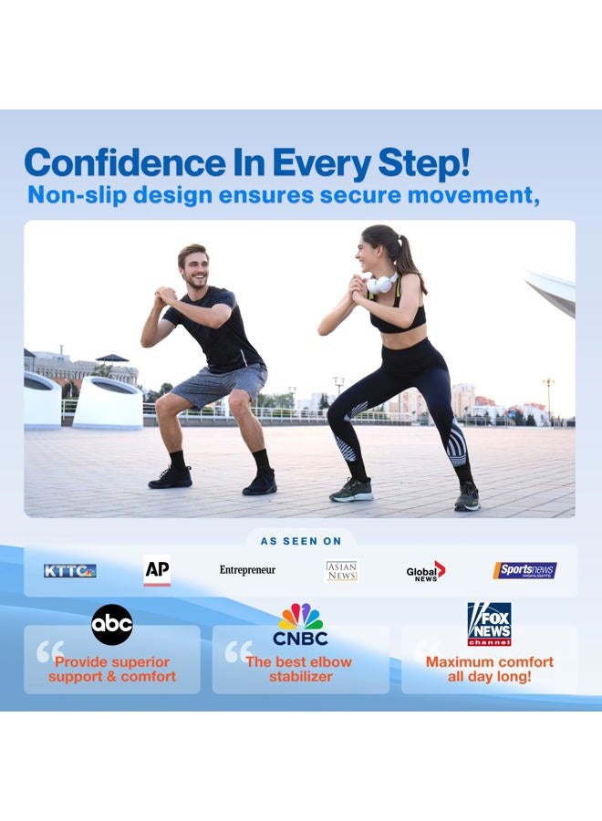 Modvel Foot & Ankle Brace Socks for Sprained Ankle Compression Sleeve - Plantar Fasciitis Relief Brace, Foot Support for Women & Men - Tendonitis & Arthritis Foot Sleeve, Stabilizing Ankle Wrap - Image 3