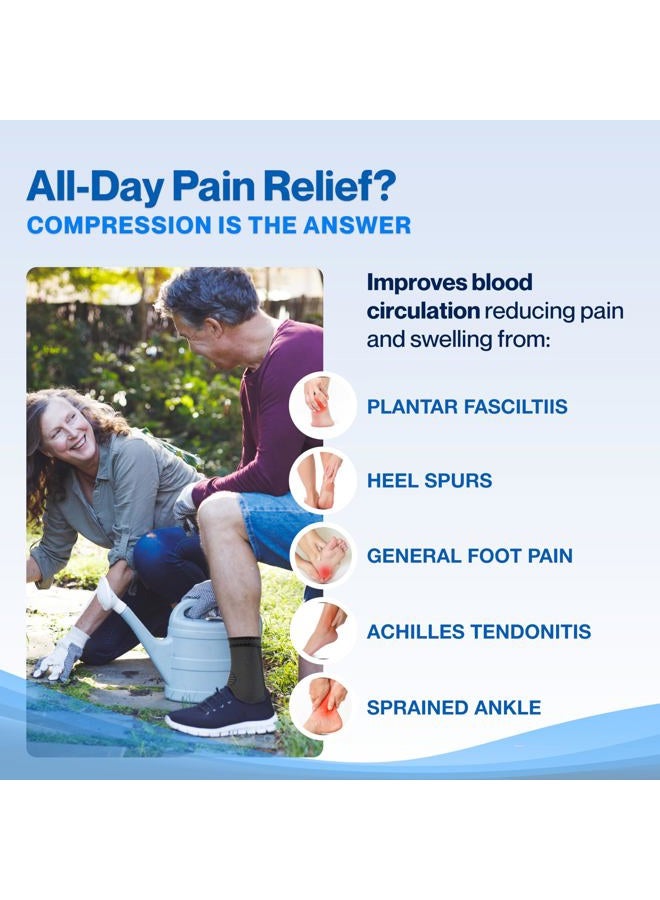 Modvel Foot & Ankle Brace Socks for Sprained Ankle Compression Sleeve - Plantar Fasciitis Relief Brace, Foot Support for Women & Men - Tendonitis & Arthritis Foot Sleeve, Stabilizing Ankle Wrap - Image 2