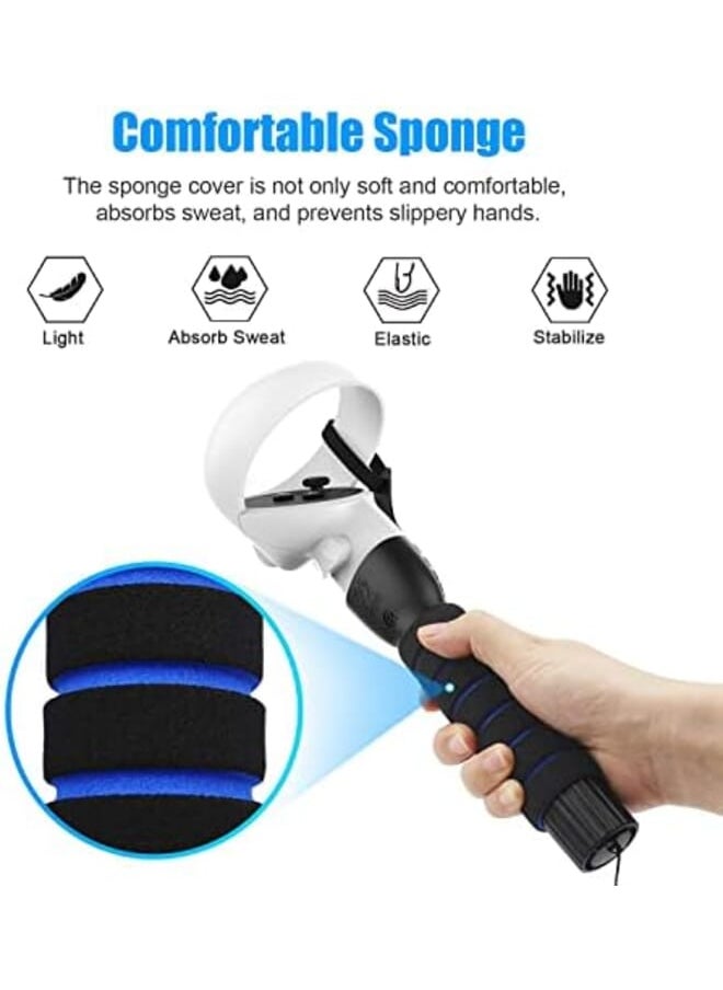 wisfunlly - Dual Handles Extension Grips For Oculus Quest Quest 2 Or Rift S Controllers Playing Beat Saber Games - Image 1