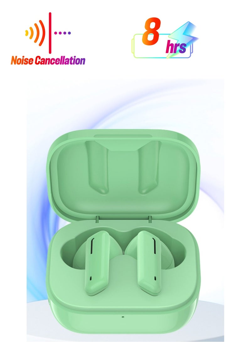 Awei T36 Wireless Sports Earphones, Bluetooth 5.3, Noise Cancelling, Waterproof, In-Ear, Microphone, Touch Control. Green - Image 1