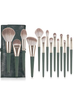 Vparty Makeup Brushes 14pcs wooden Makeup Brushes Set Premium Synthetic Foundation Brushes Blending Face Powder Eye Shadow Concealer Make Up Brushes Tool  - Image 1