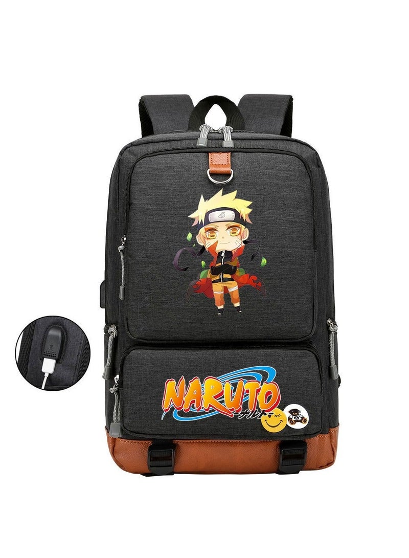 Naruto Teenage Students Men And Women Printed Casual Travel Backpack