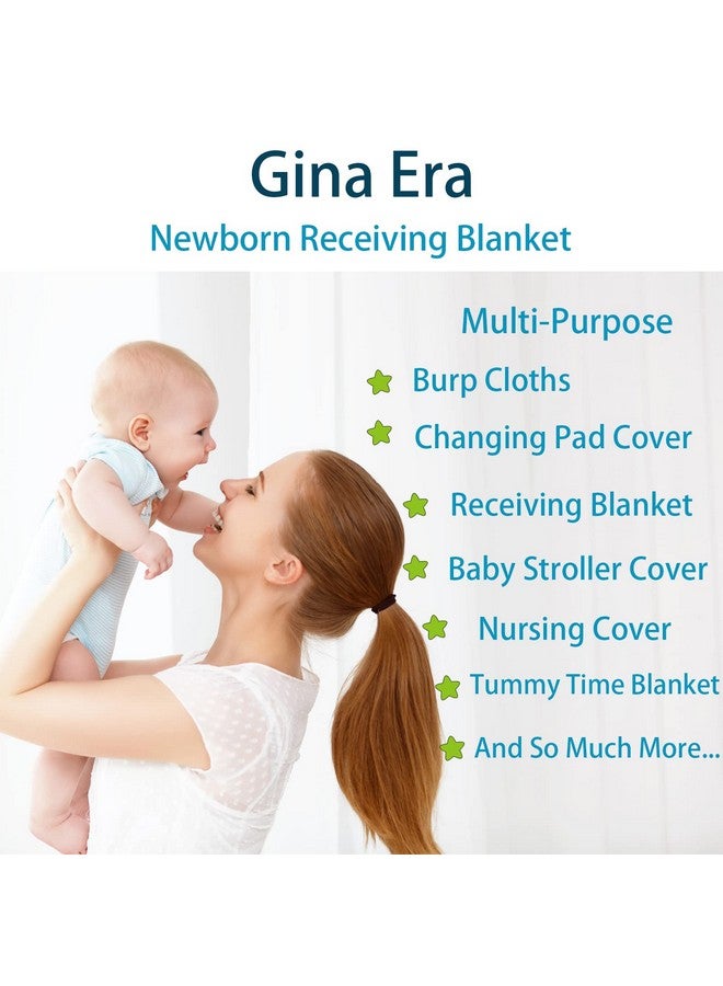 Gina Era Flannel Receiving Blankets, Baby Swaddle Blankets 100% Cotton 4 Pcs One Size 30 X 30 Inch for Baby Boy or Baby Girl (Style11) - Image 4