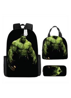Generic Cartoon printed three piece backpack for primary and secondary school students, anime backpack, shoulder bag, pencil case 