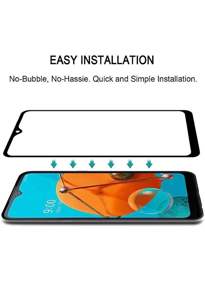 HuHa - HuHa Tempered Glass Screen Protector Compatible For LG K51 Full Glue Full Screen Tempered Glass Film - Image 1
