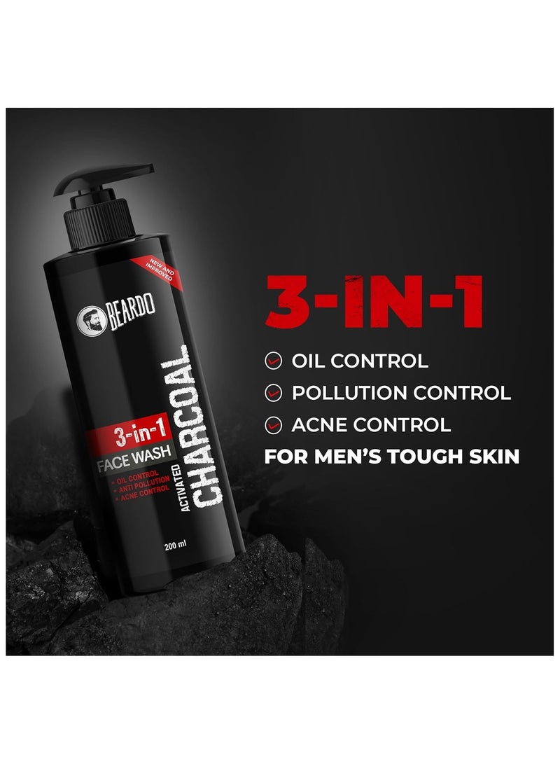 BEARDO Activated Charcoal Face Wash 200ml - Image 4
