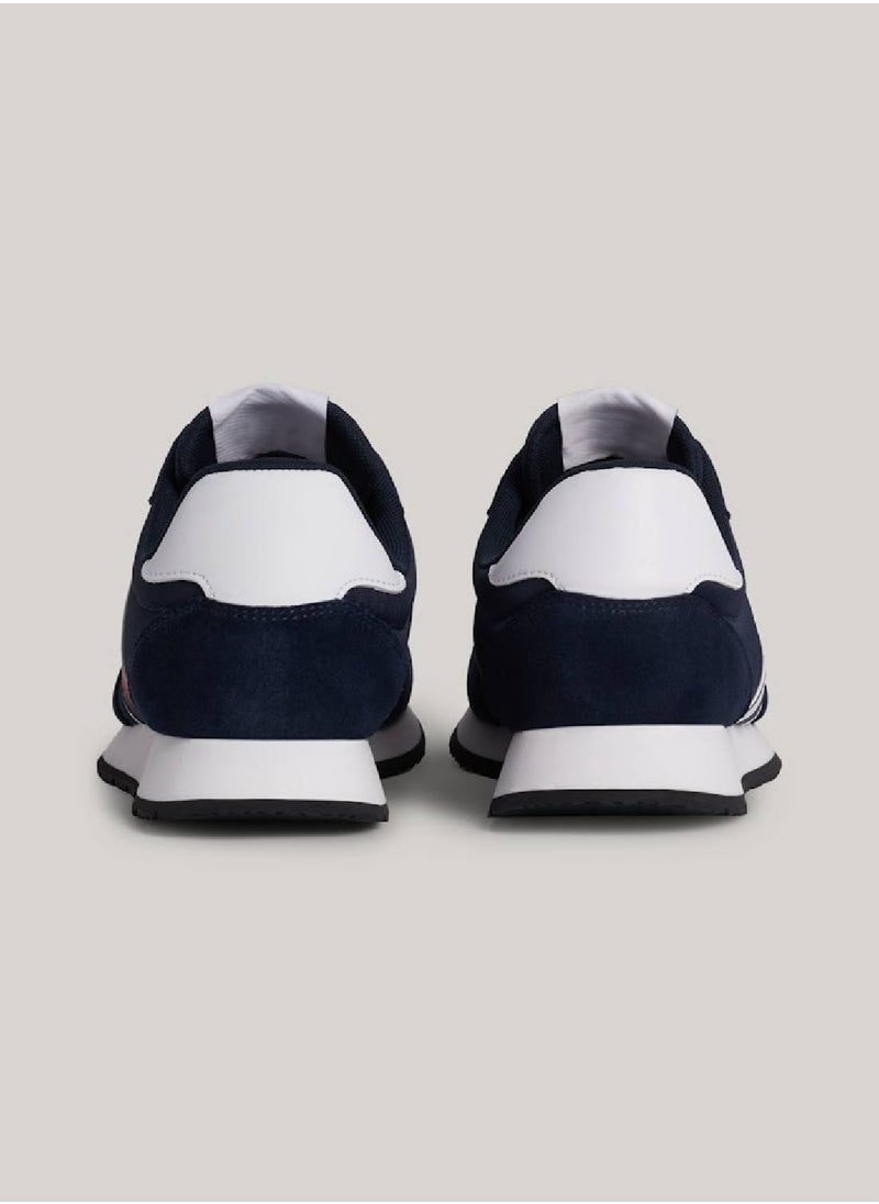 TOMMY JEANS - Men's Essential Mixed Texture Fine Cleat Trainers -  Recycled polyester upper, Navy - Image 1