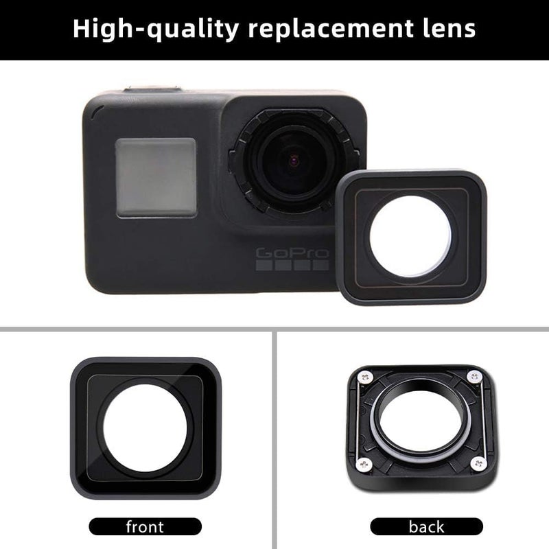 ParaPace Protective Lens Replacement for GoPro Hero 6/5 Black Glass Cover Case Action Camera Accessories Kits(Gray) - Image 1